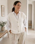 Cardigan med korta ärmar - White